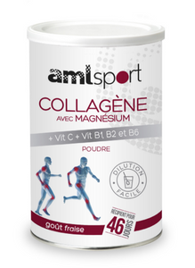 COLLAGÈNE ENRICHI MAGNÉSIUM, VIT. C, B1, B2 & B6 | GOÛT FRAISE 46 JOURS